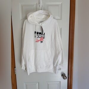 Puma white hoodie sweatshirt